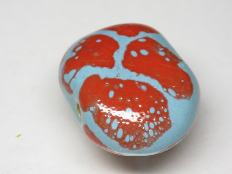 TOKO-BEADS KZ151-33 Kenyan ceramic bead 23mm KZ151-33 ケニアセラミックビーズ 23mmKazuri カズリビーズ Asian bead & African bead  Handmade,Lampeork,bead,asia,india,ethnic,parts,accessory,beads とんぼ玉,ビーズ,トンボ玉,アジア,インド,エスニック,手作り,パーツ,アクセサリー