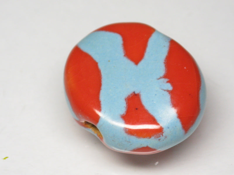 TOKO-BEADS KZ151-34 Kenyan ceramic bead 22mm KZ151-34 ケニアセラミックビーズ 22mmKazuri カズリビーズ Asian bead & African bead  Handmade,Lampeork,bead,asia,india,ethnic,parts,accessory,beads とんぼ玉,ビーズ,トンボ玉,アジア,インド,エスニック,手作り,パーツ,アクセサリー