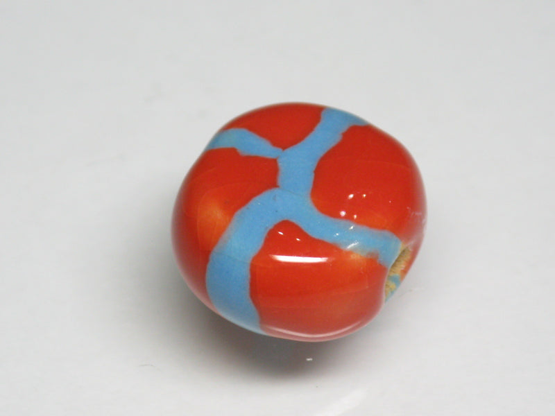 TOKO-BEADS KZ154-16 Kenyan ceramic bead 15~16mm KZ154-16 Kazuri ケニアセラミックビーズ 15~16mm Asian bead & African bead  Handmade,Lampeork,bead,asia,india,ethnic,parts,accessory,beads とんぼ玉,ビーズ,トンボ玉,アジア,インド,エスニック,手作り,パーツ,アクセサリー