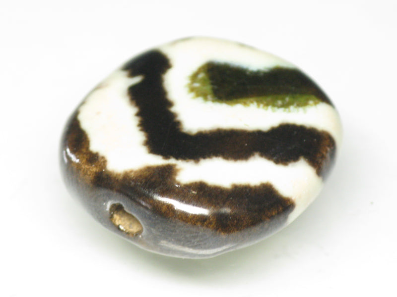 TOKO-BEADS KZ161-02 Kenyan ceramic bead 21mm KZ161-02 ケニアセラミックビーズ 21mmKazuri カズリビーズ Asian bead & African bead  Handmade,Lampeork,bead,asia,india,ethnic,parts,accessory,beads とんぼ玉,ビーズ,トンボ玉,アジア,インド,エスニック,手作り,パーツ,アクセサリー