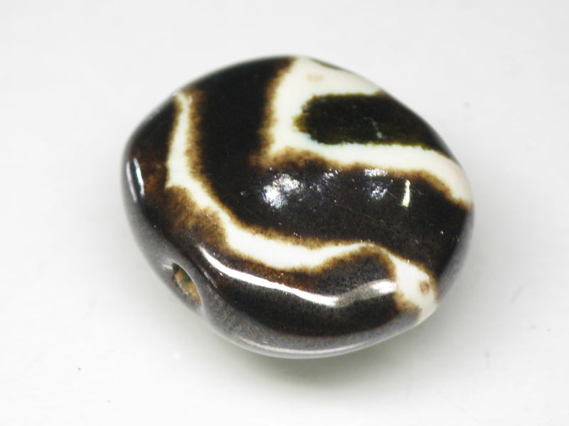 TOKO-BEADS KZ161-08 Kenyan ceramic bead 21mm KZ161-08 ケニアセラミックビーズ 21mmKazuri カズリビーズ Asian bead & African bead  Handmade,Lampeork,bead,asia,india,ethnic,parts,accessory,beads とんぼ玉,ビーズ,トンボ玉,アジア,インド,エスニック,手作り,パーツ,アクセサリー