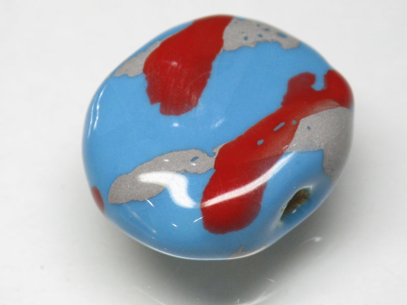TOKO-BEADS KZ171-06 Kenyan ceramic bead 22mm KZ171-06 ケニアセラミックビーズ 22mmKazuri カズリビーズ Asian bead & African bead  Handmade,Lampeork,bead,asia,india,ethnic,parts,accessory,beads とんぼ玉,ビーズ,トンボ玉,アジア,インド,エスニック,手作り,パーツ,アクセサリー