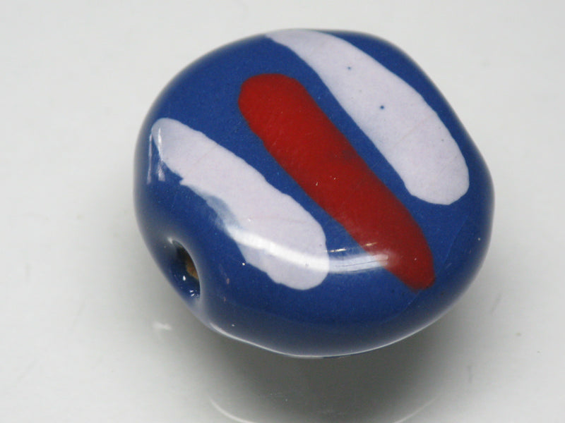 TOKO-BEADS KZ171-07 Kenyan ceramic bead 22mm KZ171-07 ケニアセラミックビーズ 22mmKazuri カズリビーズ Asian bead & African bead  Handmade,Lampeork,bead,asia,india,ethnic,parts,accessory,beads とんぼ玉,ビーズ,トンボ玉,アジア,インド,エスニック,手作り,パーツ,アクセサリー