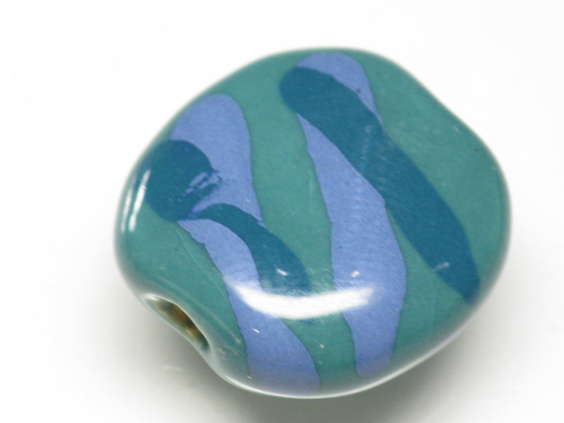 TOKO-BEADS KZ171-08 Kenyan ceramic bead 21mm KZ171-08 ケニアセラミックビーズ 21mmKazuri カズリビーズ Asian bead & African bead  Handmade,Lampeork,bead,asia,india,ethnic,parts,accessory,beads とんぼ玉,ビーズ,トンボ玉,アジア,インド,エスニック,手作り,パーツ,アクセサリー