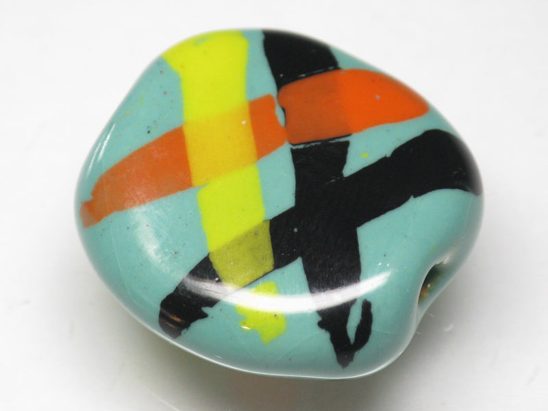 TOKO-BEADS KZ171-09 Kenyan ceramic bead 22mm KZ171-09 ケニアセラミックビーズ 22mmKazuri カズリビーズ Asian bead & African bead  Handmade,Lampeork,bead,asia,india,ethnic,parts,accessory,beads とんぼ玉,ビーズ,トンボ玉,アジア,インド,エスニック,手作り,パーツ,アクセサリー
