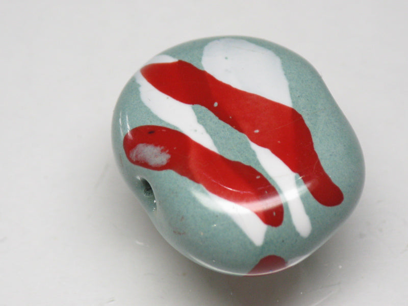 TOKO-BEADS KZ171-10 Kenyan ceramic bead 22mm KZ171-10 ケニアセラミックビーズ 22mmKazuri カズリビーズ Asian bead & African bead  Handmade,Lampeork,bead,asia,india,ethnic,parts,accessory,beads とんぼ玉,ビーズ,トンボ玉,アジア,インド,エスニック,手作り,パーツ,アクセサリー