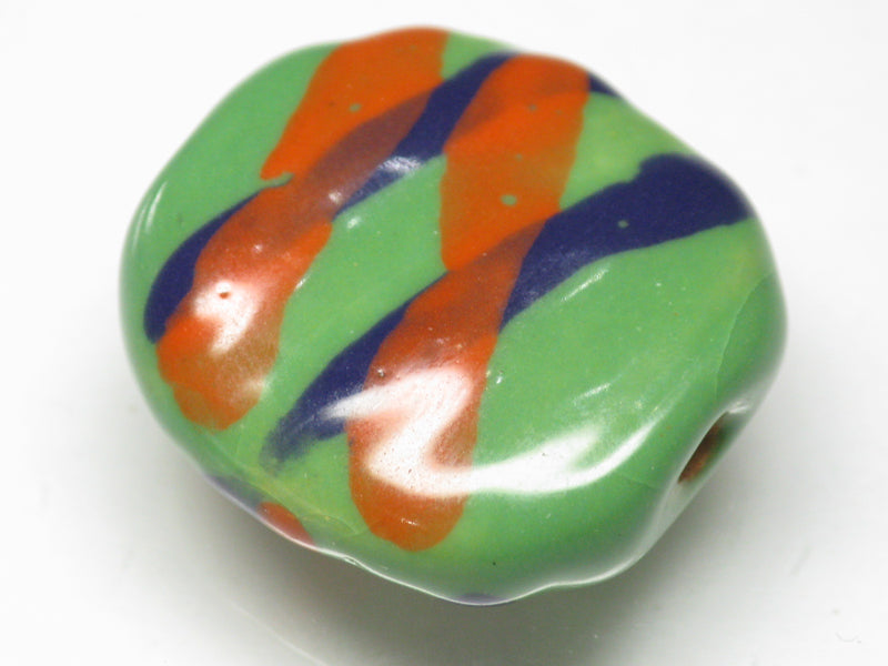 TOKO-BEADS KZ171-14 Kenyan ceramic bead 22mm KZ171-14 ケニアセラミックビーズ 22mmKazuri カズリビーズ Asian bead & African bead  Handmade,Lampeork,bead,asia,india,ethnic,parts,accessory,beads とんぼ玉,ビーズ,トンボ玉,アジア,インド,エスニック,手作り,パーツ,アクセサリー