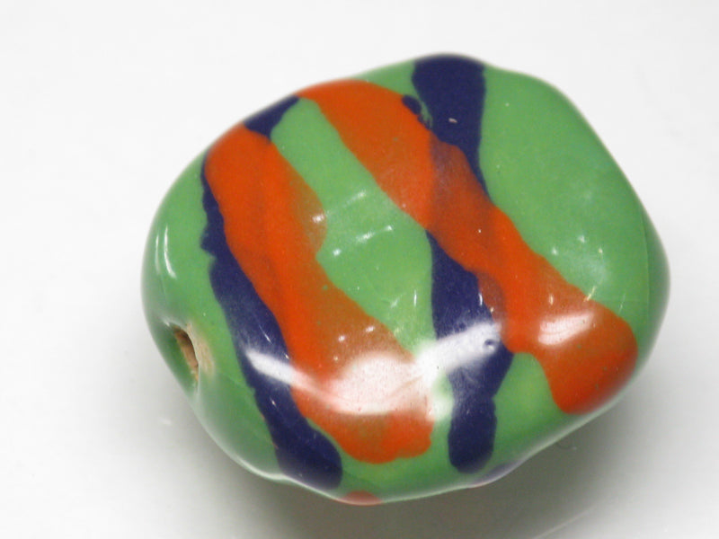 TOKO-BEADS KZ171-14 Kenyan ceramic bead 22mm KZ171-14 ケニアセラミックビーズ 22mmKazuri カズリビーズ Asian bead & African bead  Handmade,Lampeork,bead,asia,india,ethnic,parts,accessory,beads とんぼ玉,ビーズ,トンボ玉,アジア,インド,エスニック,手作り,パーツ,アクセサリー