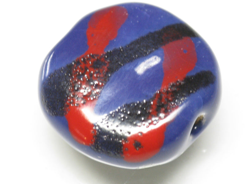 TOKO-BEADS KZ171-18 Kenyan ceramic bead 22mm KZ171-18 ケニアセラミックビーズ 22mmKazuri カズリビーズ Asian bead & African bead  Handmade,Lampeork,bead,asia,india,ethnic,parts,accessory,beads とんぼ玉,ビーズ,トンボ玉,アジア,インド,エスニック,手作り,パーツ,アクセサリー