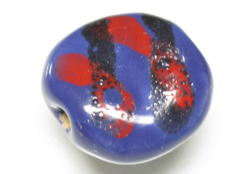 TOKO-BEADS KZ171-18 Kenyan ceramic bead 22mm KZ171-18 ケニアセラミックビーズ 22mmKazuri カズリビーズ Asian bead & African bead  Handmade,Lampeork,bead,asia,india,ethnic,parts,accessory,beads とんぼ玉,ビーズ,トンボ玉,アジア,インド,エスニック,手作り,パーツ,アクセサリー