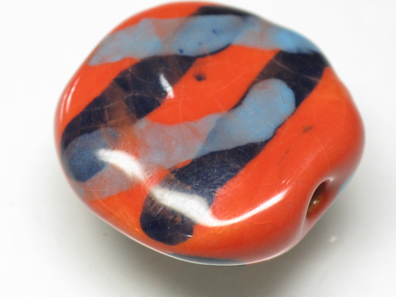 TOKO-BEADS KZ171-21 Kenyan ceramic bead 23mm KZ171-21 ケニアセラミックビーズ 23mmKazuri カズリビーズ Asian bead & African bead  Handmade,Lampeork,bead,asia,india,ethnic,parts,accessory,beads とんぼ玉,ビーズ,トンボ玉,アジア,インド,エスニック,手作り,パーツ,アクセサリー