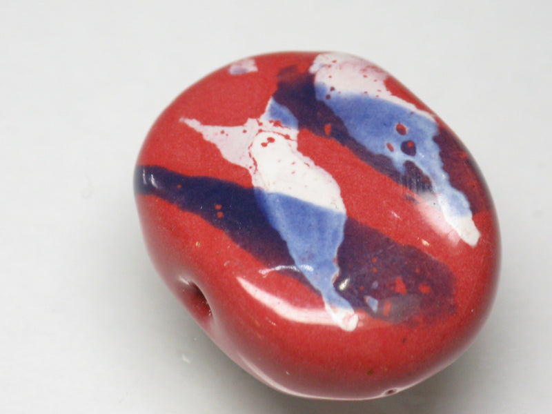 TOKO-BEADS KZ171-22 Kenyan ceramic bead 23mm KZ171-22 ケニアセラミックビーズ 23mmKazuri カズリビーズ Asian bead & African bead  Handmade,Lampeork,bead,asia,india,ethnic,parts,accessory,beads とんぼ玉,ビーズ,トンボ玉,アジア,インド,エスニック,手作り,パーツ,アクセサリー