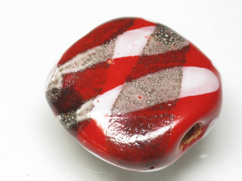 TOKO-BEADS KZ171-23 Kenyan ceramic bead 21mm KZ171-23 ケニアセラミックビーズ 21mmKazuri カズリビーズ Asian bead & African bead  Handmade,Lampeork,bead,asia,india,ethnic,parts,accessory,beads とんぼ玉,ビーズ,トンボ玉,アジア,インド,エスニック,手作り,パーツ,アクセサリー
