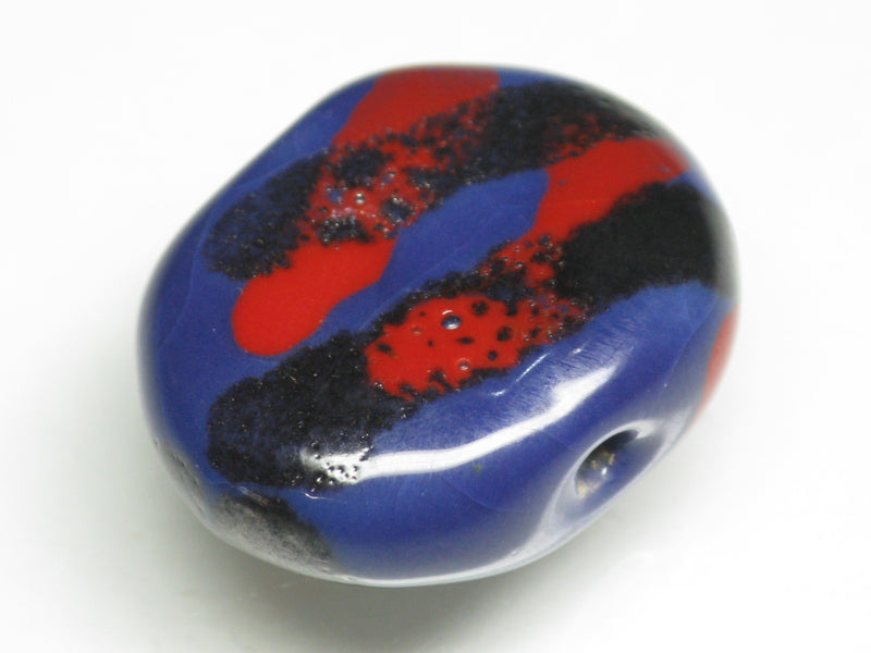 TOKO-BEADS KZ171-27 Kenyan ceramic bead 23mm KZ171-27 ケニアセラミックビーズ 23mmKazuri カズリビーズ Asian bead & African bead  Handmade,Lampeork,bead,asia,india,ethnic,parts,accessory,beads とんぼ玉,ビーズ,トンボ玉,アジア,インド,エスニック,手作り,パーツ,アクセサリー