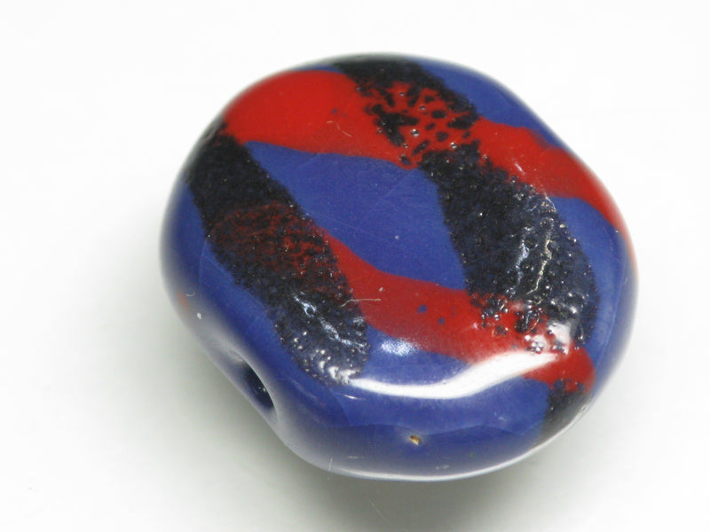 TOKO-BEADS KZ171-27 Kenyan ceramic bead 23mm KZ171-27 ケニアセラミックビーズ 23mmKazuri カズリビーズ Asian bead & African bead  Handmade,Lampeork,bead,asia,india,ethnic,parts,accessory,beads とんぼ玉,ビーズ,トンボ玉,アジア,インド,エスニック,手作り,パーツ,アクセサリー