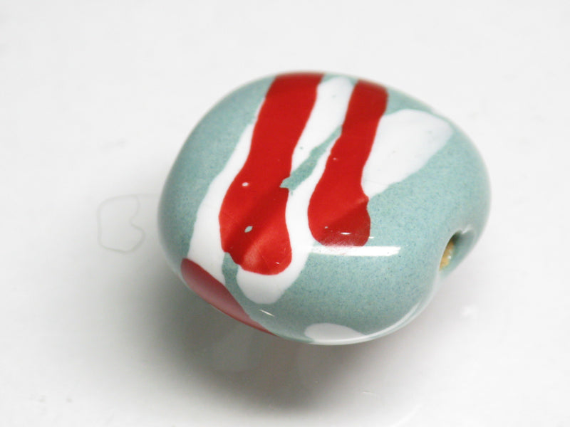 TOKO-BEADS KZ173-03 Kenyan ceramic bead 18~19mm KZ173-03 Kazuri ケニアセラミックビーズ 18~19mm Asian bead & African bead  Handmade,Lampeork,bead,asia,india,ethnic,parts,accessory,beads とんぼ玉,ビーズ,トンボ玉,アジア,インド,エスニック,手作り,パーツ,アクセサリー