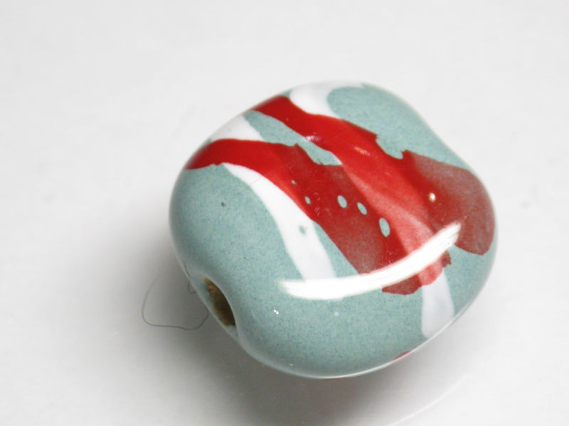 TOKO-BEADS KZ173-03 Kenyan ceramic bead 18~19mm KZ173-03 ケニアセラミックビーズ 18~19mm Asian bead & African bead  Handmade,Lampeork,bead,asia,india,ethnic,parts,accessory,beads とんぼ玉,ビーズ,トンボ玉,アジア,インド,エスニック,手作り,パーツ,アクセサリー