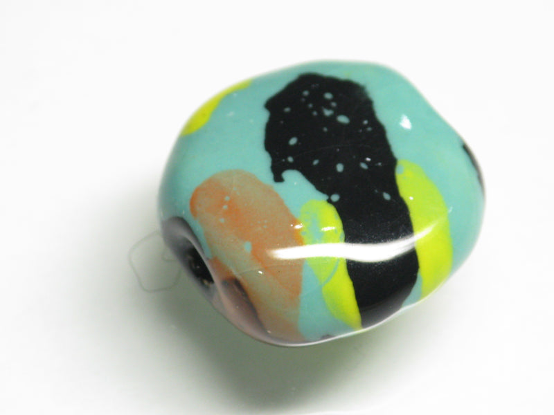 TOKO-BEADS KZ173-04 Kenyan ceramic bead 18~19mm KZ173-04 ケニアセラミックビーズ 18~19mm Asian bead & African bead  Handmade,Lampeork,bead,asia,india,ethnic,parts,accessory,beads とんぼ玉,ビーズ,トンボ玉,アジア,インド,エスニック,手作り,パーツ,アクセサリー