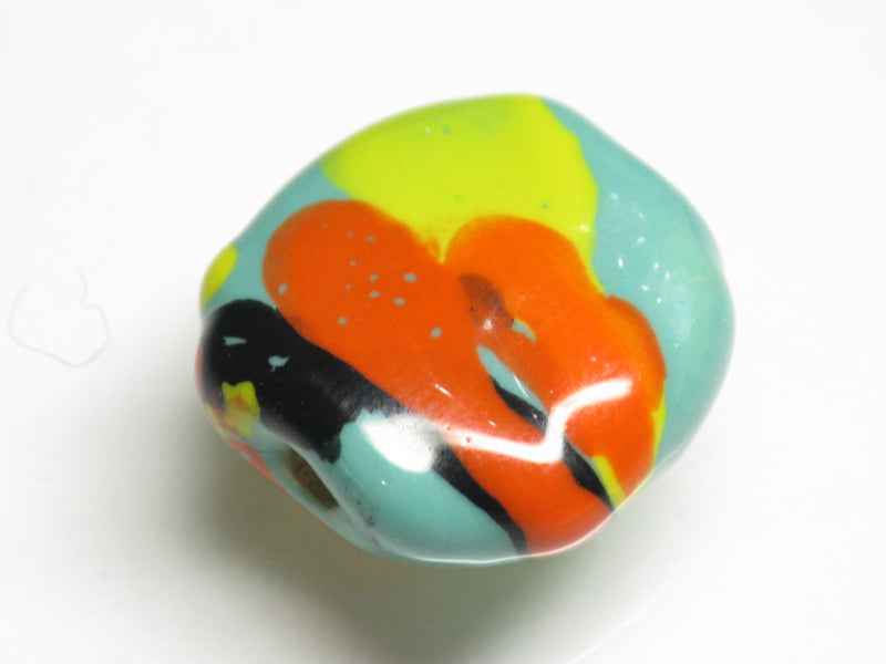 TOKO-BEADS KZ173-06 Kenyan ceramic bead 18~19mm KZ173-06 ケニアセラミックビーズ 18~19mm Asian bead & African bead  Handmade,Lampeork,bead,asia,india,ethnic,parts,accessory,beads とんぼ玉,ビーズ,トンボ玉,アジア,インド,エスニック,手作り,パーツ,アクセサリー