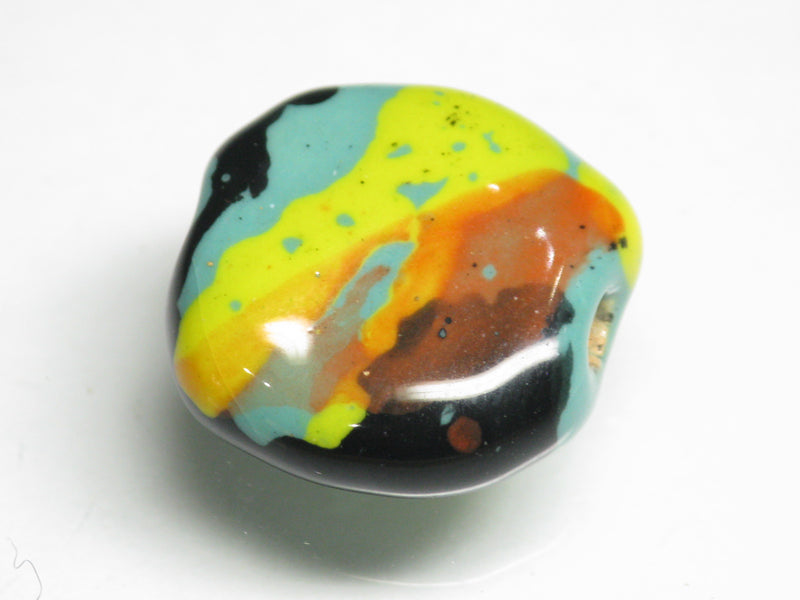 TOKO-BEADS KZ173-07 Kenyan ceramic bead 18~19mm KZ173-07 Kazuri ケニアセラミックビーズ 18~19mm Asian bead & African bead  Handmade,Lampeork,bead,asia,india,ethnic,parts,accessory,beads とんぼ玉,ビーズ,トンボ玉,アジア,インド,エスニック,手作り,パーツ,アクセサリー