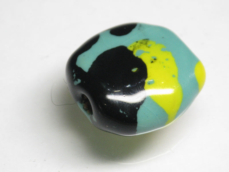 TOKO-BEADS KZ173-07 Kenyan ceramic bead 18~19mm KZ173-07 ケニアセラミックビーズ 18~19mm Asian bead & African bead  Handmade,Lampeork,bead,asia,india,ethnic,parts,accessory,beads とんぼ玉,ビーズ,トンボ玉,アジア,インド,エスニック,手作り,パーツ,アクセサリー