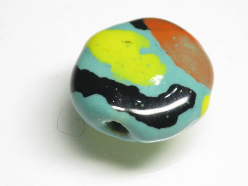 TOKO-BEADS KZ173-08 Kenyan ceramic bead 18~19mm KZ173-08 ケニアセラミックビーズ 18~19mm Asian bead & African bead  Handmade,Lampeork,bead,asia,india,ethnic,parts,accessory,beads とんぼ玉,ビーズ,トンボ玉,アジア,インド,エスニック,手作り,パーツ,アクセサリー