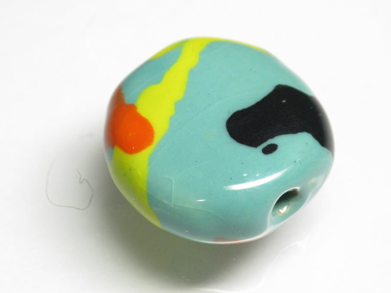 TOKO-BEADS KZ173-09 Kenyan ceramic bead 18~19mm KZ173-09 Kazuri ケニアセラミックビーズ 18~19mm Asian bead & African bead  Handmade,Lampeork,bead,asia,india,ethnic,parts,accessory,beads とんぼ玉,ビーズ,トンボ玉,アジア,インド,エスニック,手作り,パーツ,アクセサリー