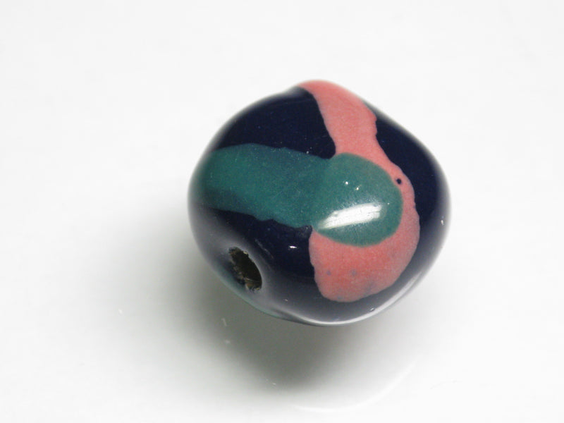 TOKO-BEADS KZ174-10 Kenyan ceramic bead 16~17mm KZ174-10 ケニアセラミックビーズ 16~17mm Asian bead & African bead  Handmade,Lampeork,bead,asia,india,ethnic,parts,accessory,beads とんぼ玉,ビーズ,トンボ玉,アジア,インド,エスニック,手作り,パーツ,アクセサリー