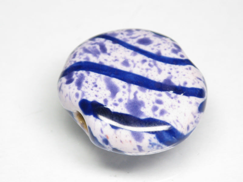 TOKO-BEADS KZ181-13 Kenyan ceramic bead 22mm KZ181-13 ケニアセラミックビーズ 22mm Asian bead & African bead  Handmade,Lampeork,bead,asia,india,ethnic,parts,accessory,beads とんぼ玉,ビーズ,トンボ玉,アジア,インド,エスニック,手作り,パーツ,アクセサリー