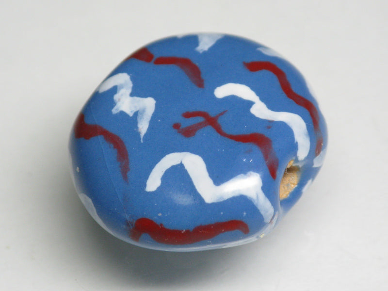 TOKO-BEADS KZ181-16 Kenyan ceramic bead 22mm KZ181-16 Kazuri ケニアセラミックビーズ 22mm Asian bead & African bead  Handmade,Lampeork,bead,asia,india,ethnic,parts,accessory,beads とんぼ玉,ビーズ,トンボ玉,アジア,インド,エスニック,手作り,パーツ,アクセサリー