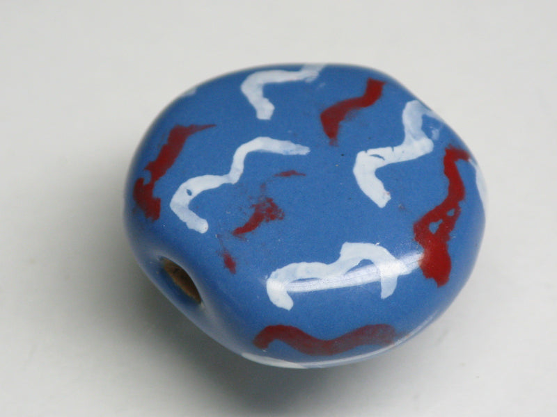 TOKO-BEADS KZ181-16 Kenyan ceramic bead 22mm KZ181-16 ケニアセラミックビーズ 22mm Asian bead & African bead  Handmade,Lampeork,bead,asia,india,ethnic,parts,accessory,beads とんぼ玉,ビーズ,トンボ玉,アジア,インド,エスニック,手作り,パーツ,アクセサリー