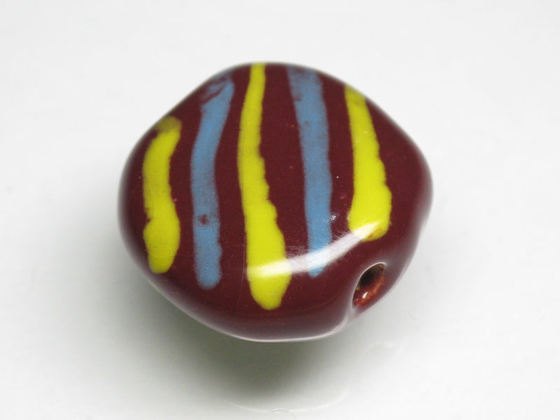 TOKO-BEADS KZ183-02 Kenyan ceramic bead 17.5mm KZ183-02 Kazuri ケニアセラミックビーズ 17.5mm Asian bead & African bead  Handmade,Lampeork,bead,asia,india,ethnic,parts,accessory,beads とんぼ玉,ビーズ,トンボ玉,アジア,インド,エスニック,手作り,パーツ,アクセサリー