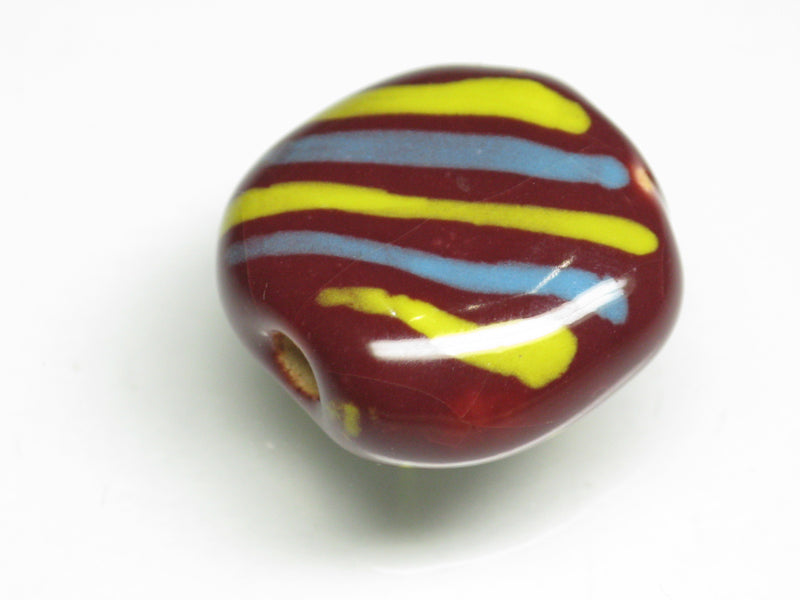 TOKO-BEADS KZ183-02 Kenyan ceramic bead 17.5mm KZ183-02 ケニアセラミックビーズ 17.5mm Asian bead & African bead  Handmade,Lampeork,bead,asia,india,ethnic,parts,accessory,beads とんぼ玉,ビーズ,トンボ玉,アジア,インド,エスニック,手作り,パーツ,アクセサリー