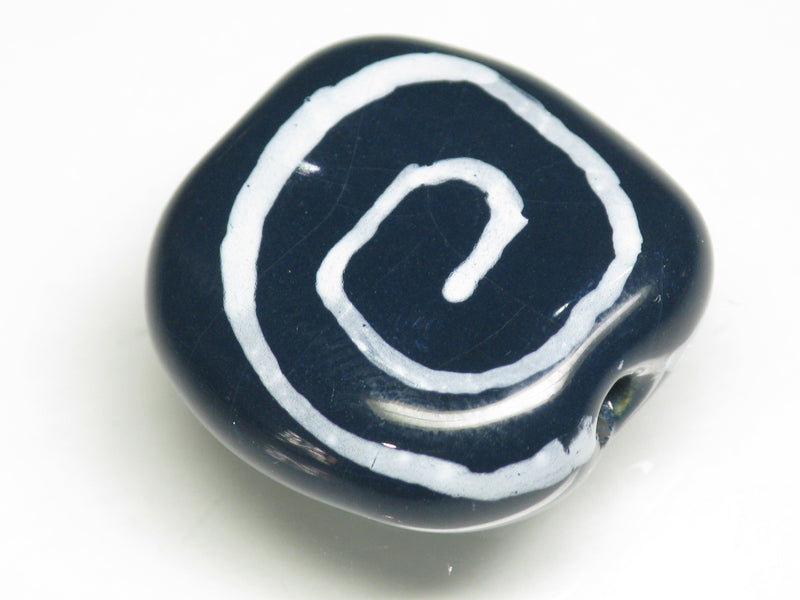 TOKO-BEADS KZ191-05 Kenyan ceramic bead 21mm KZ191-05 ケニアセラミックビーズ 21mmKazuri カズリビーズ Asian bead & African bead  Handmade,Lampeork,bead,asia,india,ethnic,parts,accessory,beads とんぼ玉,ビーズ,トンボ玉,アジア,インド,エスニック,手作り,パーツ,アクセサリー