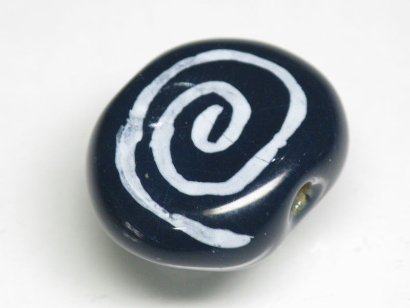 TOKO-BEADS KZ191-06 Kenyan ceramic bead 23mm KZ191-06 ケニアセラミックビーズ 23mmKazuri カズリビーズ Asian bead & African bead  Handmade,Lampeork,bead,asia,india,ethnic,parts,accessory,beads とんぼ玉,ビーズ,トンボ玉,アジア,インド,エスニック,手作り,パーツ,アクセサリー
