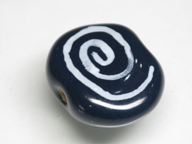 TOKO-BEADS KZ191-06 Kenyan ceramic bead 23mm KZ191-06 ケニアセラミックビーズ 23mmKazuri カズリビーズ Asian bead & African bead  Handmade,Lampeork,bead,asia,india,ethnic,parts,accessory,beads とんぼ玉,ビーズ,トンボ玉,アジア,インド,エスニック,手作り,パーツ,アクセサリー
