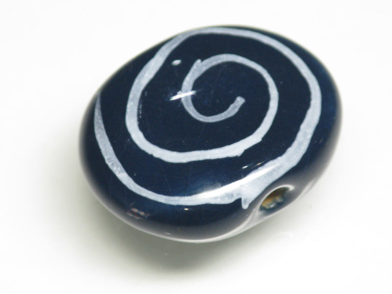 TOKO-BEADS KZ191-07 Kenyan ceramic bead 23mm KZ191-07 ケニアセラミックビーズ 23mmKazuri カズリビーズ Asian bead & African bead  Handmade,Lampeork,bead,asia,india,ethnic,parts,accessory,beads とんぼ玉,ビーズ,トンボ玉,アジア,インド,エスニック,手作り,パーツ,アクセサリー