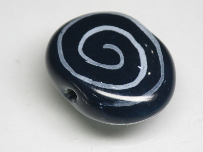 TOKO-BEADS KZ191-07 Kenyan ceramic bead 23mm KZ191-07 ケニアセラミックビーズ 23mmKazuri カズリビーズ Asian bead & African bead  Handmade,Lampeork,bead,asia,india,ethnic,parts,accessory,beads とんぼ玉,ビーズ,トンボ玉,アジア,インド,エスニック,手作り,パーツ,アクセサリー