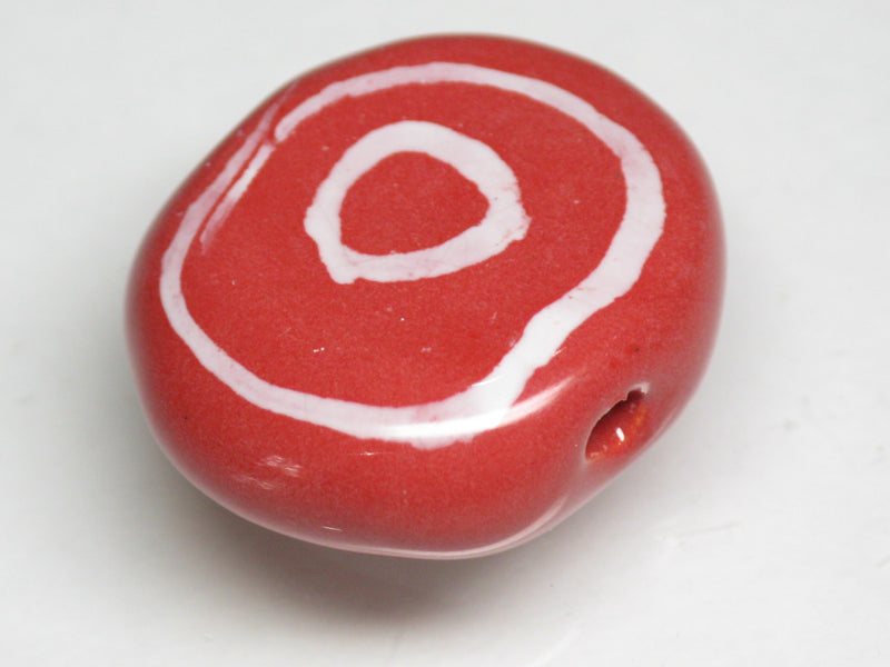 TOKO-BEADS KZ191-09 Kenyan ceramic bead 23mm KZ191-09 ケニアセラミックビーズ 23mmKazuri カズリビーズ Asian bead & African bead  Handmade,Lampeork,bead,asia,india,ethnic,parts,accessory,beads とんぼ玉,ビーズ,トンボ玉,アジア,インド,エスニック,手作り,パーツ,アクセサリー