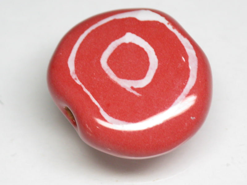 TOKO-BEADS KZ191-09 Kenyan ceramic bead 23mm KZ191-09 ケニアセラミックビーズ 23mmKazuri カズリビーズ Asian bead & African bead  Handmade,Lampeork,bead,asia,india,ethnic,parts,accessory,beads とんぼ玉,ビーズ,トンボ玉,アジア,インド,エスニック,手作り,パーツ,アクセサリー