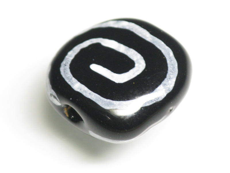 TOKO-BEADS KZ193-02 Kenyan ceramic bead 18.5mm KZ193-02 ケニアセラミックビーズ 18.5mm Asian bead & African bead  Handmade,Lampeork,bead,asia,india,ethnic,parts,accessory,beads とんぼ玉,ビーズ,トンボ玉,アジア,インド,エスニック,手作り,パーツ,アクセサリー