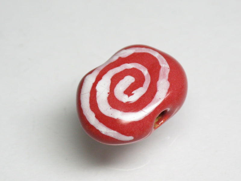 TOKO-BEADS KZ196-01 Kenyan ceramic bead 17mm KZ196-01 Kazuri ケニアセラミックビーズ 17mm Asian bead & African bead  Handmade,Lampeork,bead,asia,india,ethnic,parts,accessory,beads とんぼ玉,ビーズ,トンボ玉,アジア,インド,エスニック,手作り,パーツ,アクセサリー