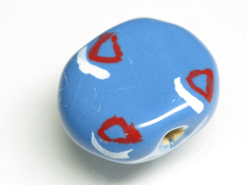 TOKO-BEADS KZ199-10 Kenyan ceramic bead 21mm KZ199-10 ケニアセラミックビーズ 21mmKazuri カズリビーズ Asian bead & African bead  Handmade,Lampeork,bead,asia,india,ethnic,parts,accessory,beads とんぼ玉,ビーズ,トンボ玉,アジア,インド,エスニック,手作り,パーツ,アクセサリー
