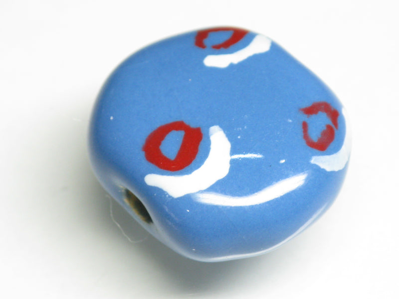 TOKO-BEADS KZ199-10 Kenyan ceramic bead 21mm KZ199-10 ケニアセラミックビーズ 21mmKazuri カズリビーズ Asian bead & African bead  Handmade,Lampeork,bead,asia,india,ethnic,parts,accessory,beads とんぼ玉,ビーズ,トンボ玉,アジア,インド,エスニック,手作り,パーツ,アクセサリー