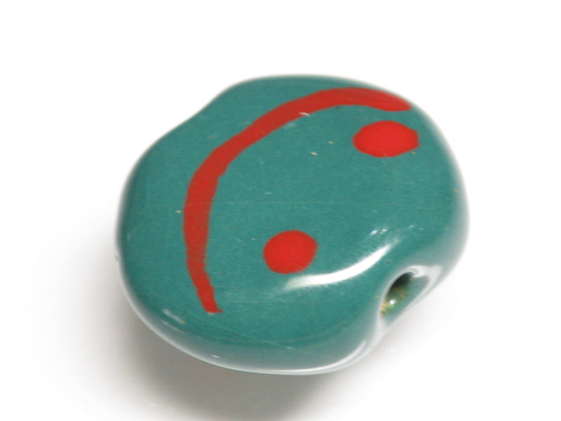 TOKO-BEADS KZ199-17 Kenyan ceramic bead 22mm KZ199-17 ケニアセラミックビーズ 22mmKazuri カズリビーズ Asian bead & African bead  Handmade,Lampeork,bead,asia,india,ethnic,parts,accessory,beads とんぼ玉,ビーズ,トンボ玉,アジア,インド,エスニック,手作り,パーツ,アクセサリー