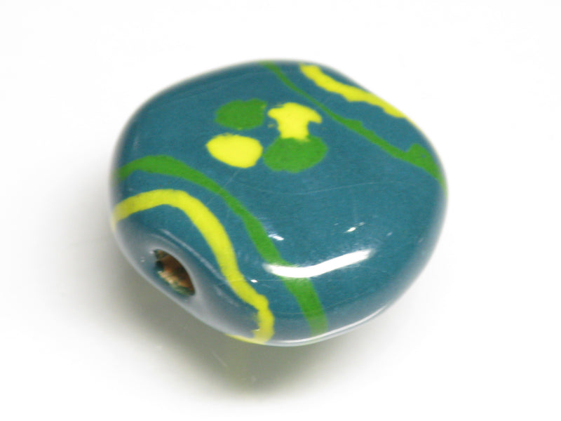 TOKO-BEADS KZ199-18 Kenyan ceramic bead 21mm KZ199-18 ケニアセラミックビーズ 21mmKazuri カズリビーズ Asian bead & African bead  Handmade,Lampeork,bead,asia,india,ethnic,parts,accessory,beads とんぼ玉,ビーズ,トンボ玉,アジア,インド,エスニック,手作り,パーツ,アクセサリー