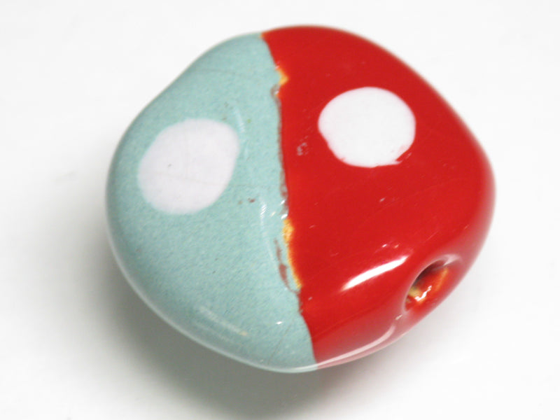 TOKO-BEADS KZ199-23 Kenyan ceramic bead 22mm KZ199-23 ケニアセラミックビーズ 22mmKazuri カズリビーズ Asian bead & African bead  Handmade,Lampeork,bead,asia,india,ethnic,parts,accessory,beads とんぼ玉,ビーズ,トンボ玉,アジア,インド,エスニック,手作り,パーツ,アクセサリー