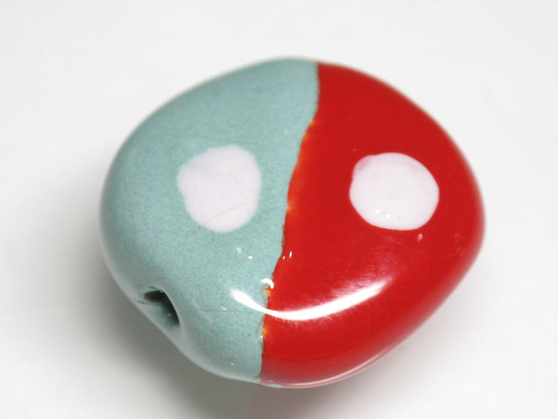 TOKO-BEADS KZ199-23 Kenyan ceramic bead 22mm KZ199-23 ケニアセラミックビーズ 22mmKazuri カズリビーズ Asian bead & African bead  Handmade,Lampeork,bead,asia,india,ethnic,parts,accessory,beads とんぼ玉,ビーズ,トンボ玉,アジア,インド,エスニック,手作り,パーツ,アクセサリー