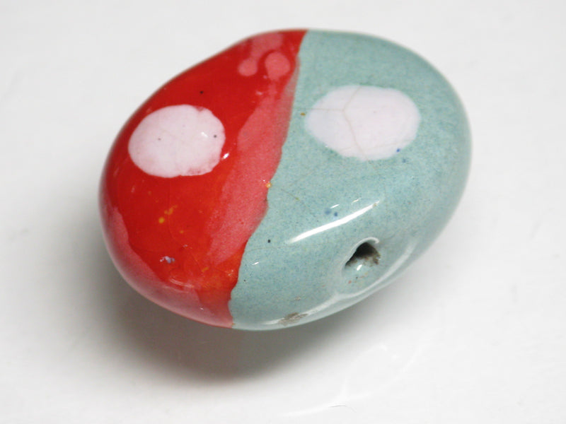 TOKO-BEADS KZ199-24 Kenyan ceramic bead 23mm KZ199-24 ケニアセラミックビーズ 23mmKazuri カズリビーズ Asian bead & African bead  Handmade,Lampeork,bead,asia,india,ethnic,parts,accessory,beads とんぼ玉,ビーズ,トンボ玉,アジア,インド,エスニック,手作り,パーツ,アクセサリー