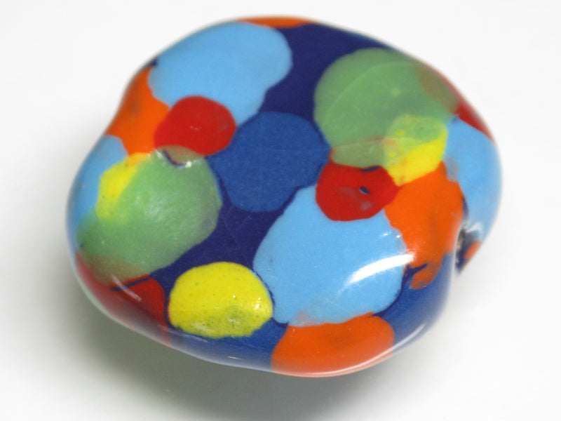 TOKO-BEADS KZ199-27 Kenyan ceramic bead 24mm KZ199-27 ケニアセラミックビーズ 24mmKazuri カズリビーズ Asian bead & African bead  Handmade,Lampeork,bead,asia,india,ethnic,parts,accessory,beads とんぼ玉,ビーズ,トンボ玉,アジア,インド,エスニック,手作り,パーツ,アクセサリー
